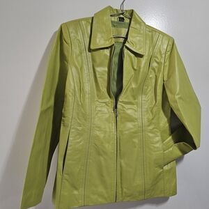 Women's Green Leather Jacket